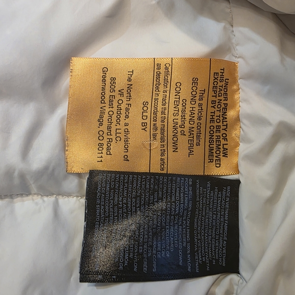 The North Face Womens 600 Hooded Jacket Off White Size Large - Picture 6 of 6